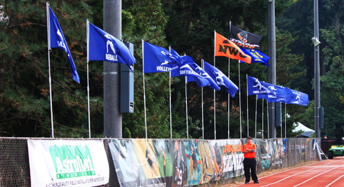 Full-color nylon flags, poles, and mounting hardware